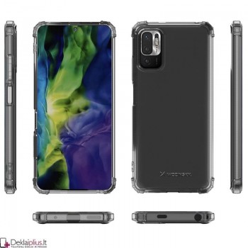Wozinsky Silikoninis-Anti shock dėklas - permatomas  (Xiaomi Poco M3 Pro/Redmi Note 10 5G)